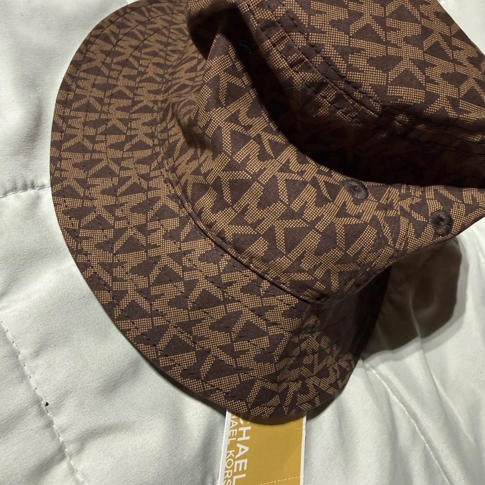 Michael Kors Brown Patterned Hat NWT - image 2